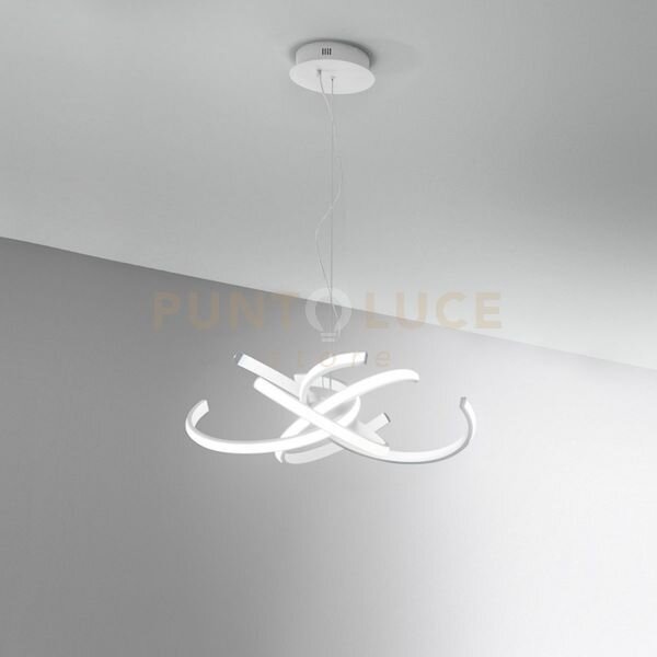 Cinzia s - lampadario a sospensione bianco 3000k 2300lm 46w dimmera