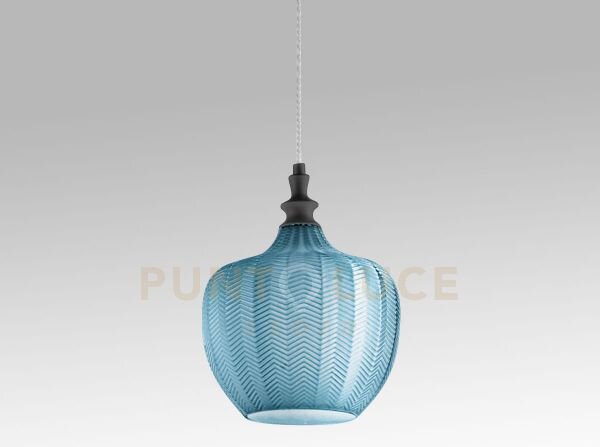Cleofe s/10 - lampadario sospeso 1 luce attacco e27 in vetro colore