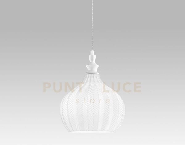 Cleofe s/11 - lampadario sospeso 1 luce attacco e27 in vetro color