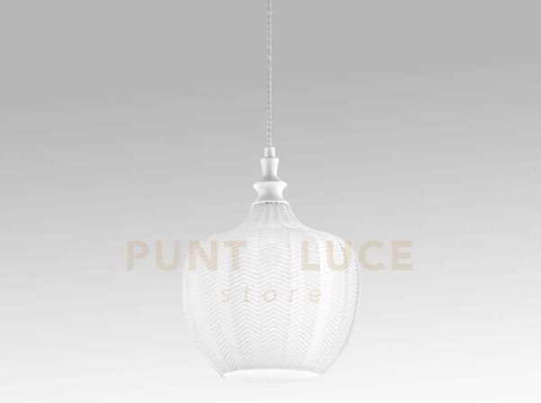 Cleofe s/10 - lampadario sospeso 1 luce attacco e27 in vetro colore