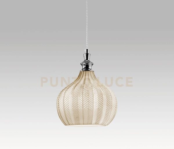 Cleofe s/11 - lampadario sospeso 1 luce attacco e27 in vetro colore