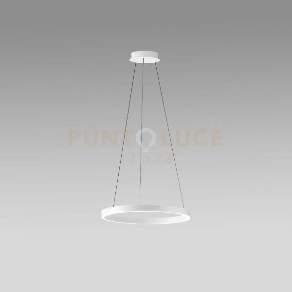 Criseide s/p - lampadario a sospensione bianco 1 luce led 3000k 320