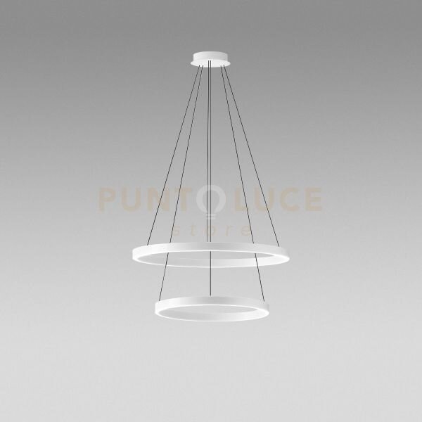 Criseide s/2p - lampadario a sospensione 2 luci bianco a led 3000k 