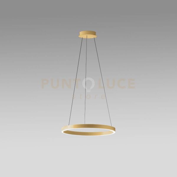 Criseide s/p - lampadario a sospensione oro 1 luce led 3000k 3100lm