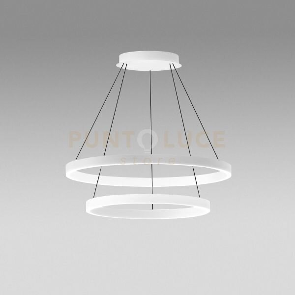 Criseide s/2g - lampadario a sospensione 2 luci bianco a led 3000k 