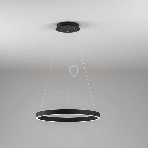 Criseide s/p - lampadario a sospensione nero 1 luce led 3000k 3100l