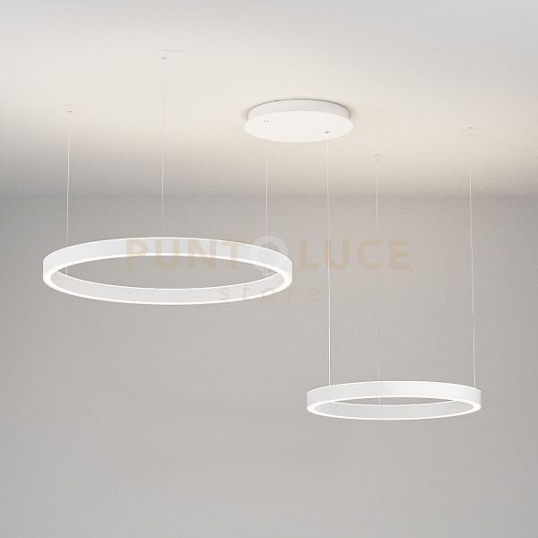 Criseide ss/2d - sospensione bianca a led 3000k 4000lm 75w(35w+840w