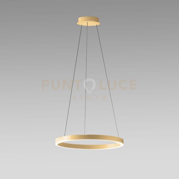 Criseide s/g - lampadario a sospensione oro 1 luce led 3000k 4200l