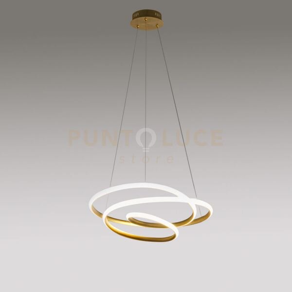 Diva s/g - lampadario a sospensione colore oro a led 3000k 2350lm 4