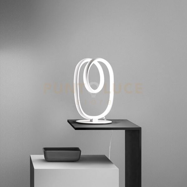 Diva l - lampada da tavolo colore bianco a led 3000k 680lm 17w dimm