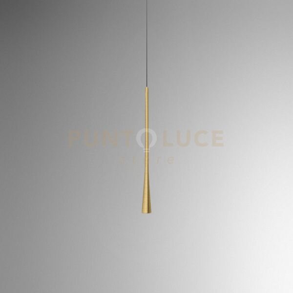 Dafne s/p - sospensione oro in alluminio a led 213lm 3000k 7w 1 luc