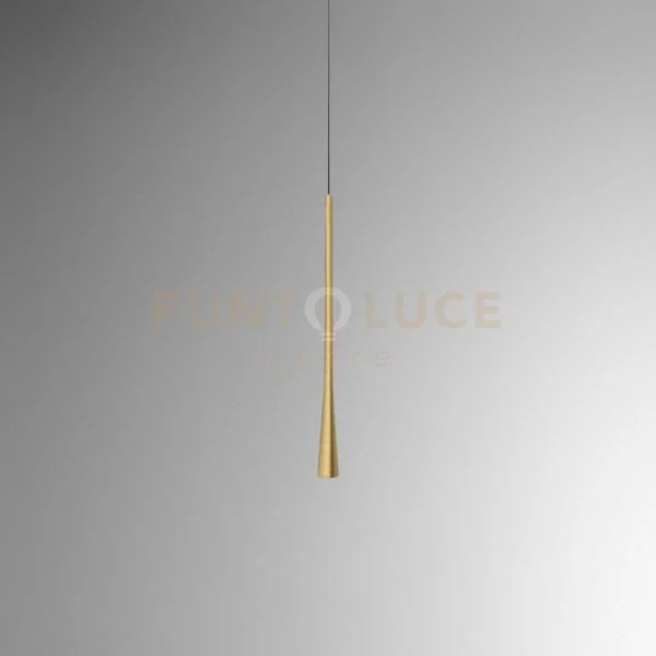 Dafne s/p - sospensione oro in alluminio a led 213lm 3000k 7w 1 luc
