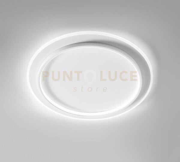 Dharma p/s plafoniera led 5554lm 3000k 65w ip20 colore bianco d.70cm