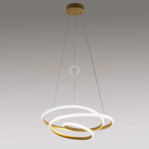 Diva s/s - lampadario a sospensione colore oro a led 3000k 4800lm 8