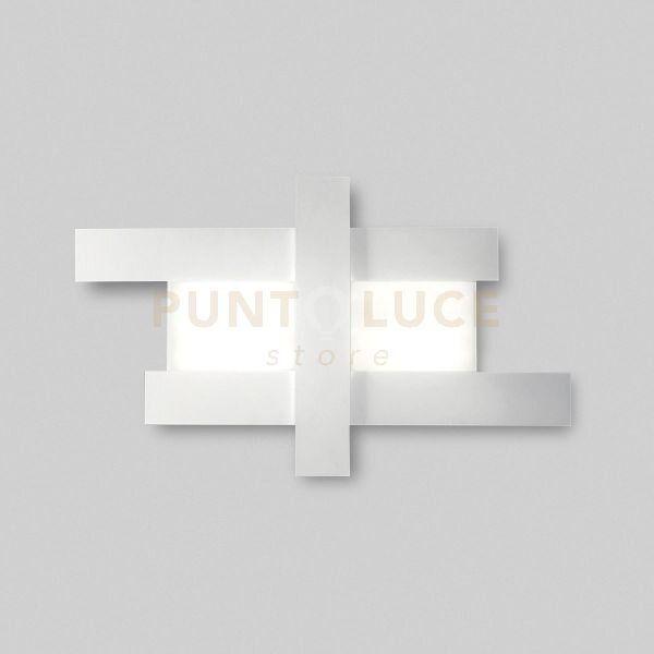Doha p/g - applique colore bianco in alluminio e metacrilato a led 