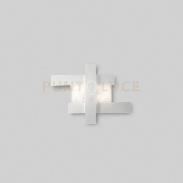 Doha p/p - applique colore bianco in alluminio e metacrilato a led 