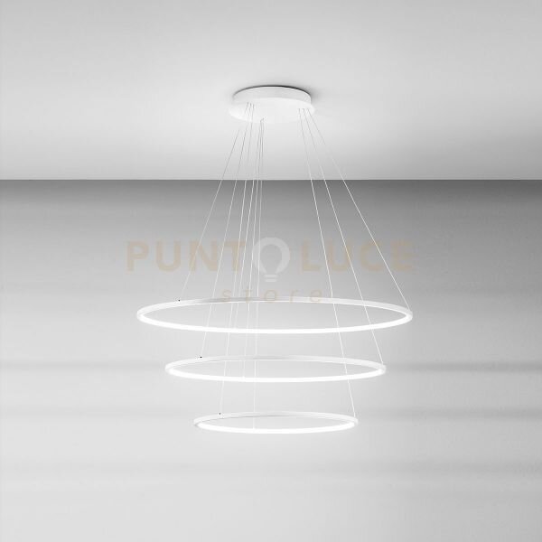 Erika s/3 lampadario sospeso 3 luci a led 3000k 7100lm 128w(35w+45w