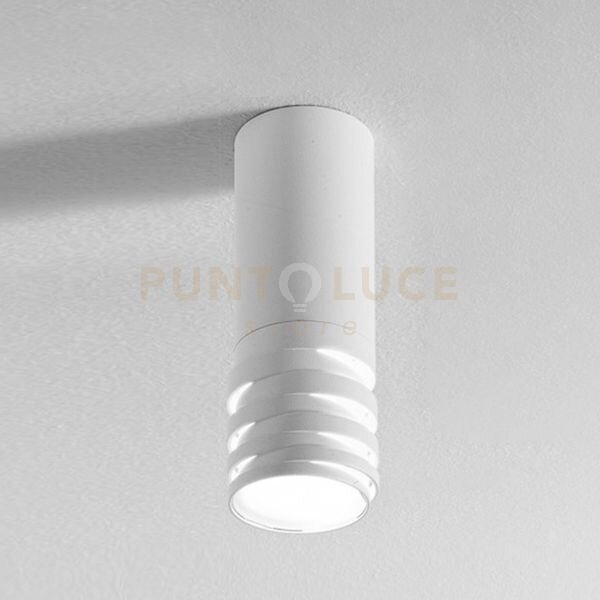 Emily p - faretto bianco 1 luce attacco gu10 metallo e acrilico lam