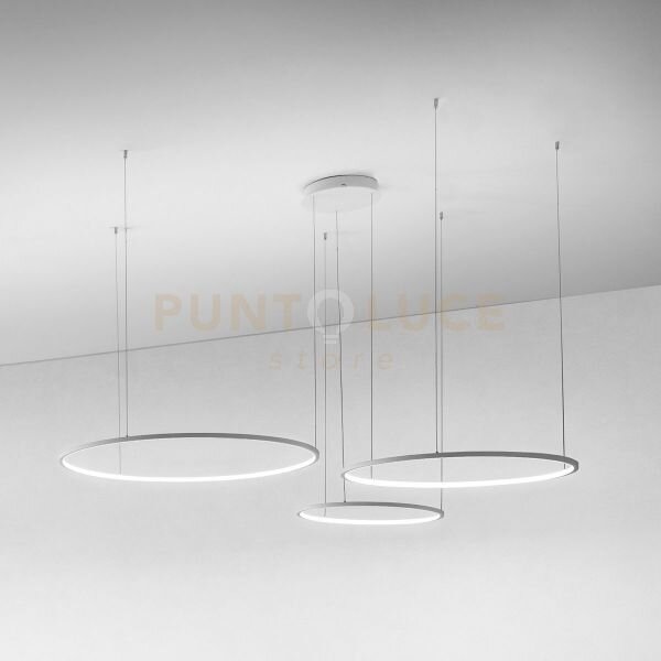 Erika s/3d lampadario sospeso a led bianco 3000k 7100lm 28w(35w+45w