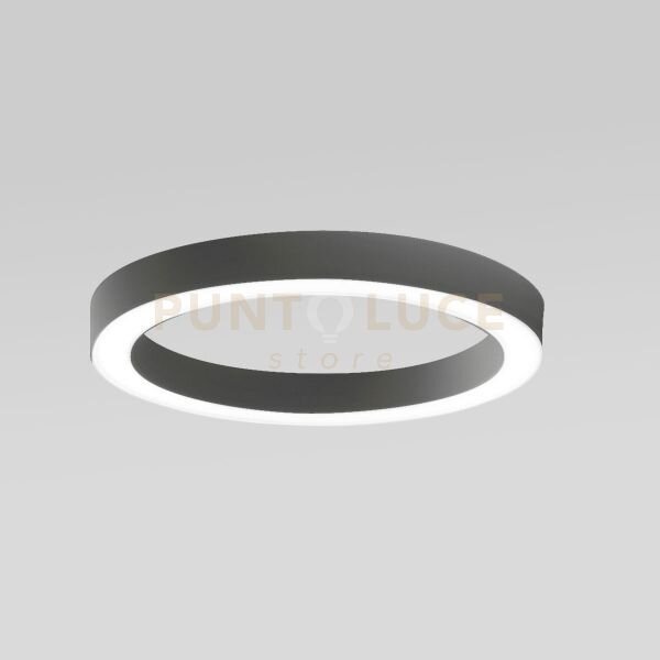 Flor p/g - plafoniera colore nero a led 3000k 4100lm 60w dimmerabi