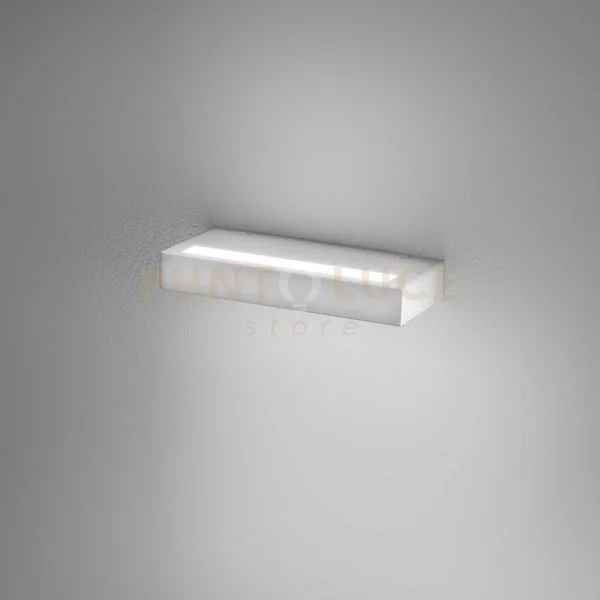 Gap520- applique led biemissione in alluminio bianco dimmerabile 30