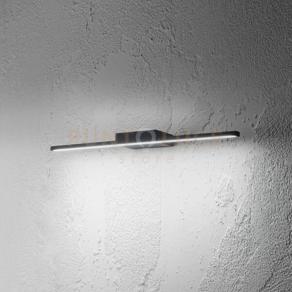 Gap491c- applique led in alluminio 3000k 870lm 12w ip44 51,5cm nero