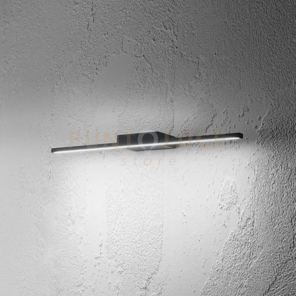 Gap491c- applique led in alluminio 3000k 870lm 12w ip44 51,5cm nero