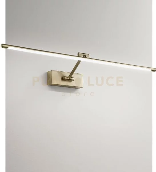 Gap443c- applique a parete in metallo brunito a led 3000k 473lm 8w