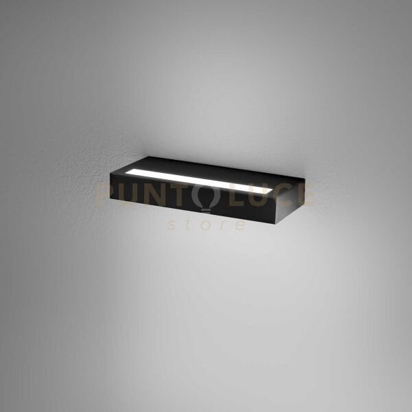 Gap521- applique led biemissione in alluminio nero dimmerabile 3000