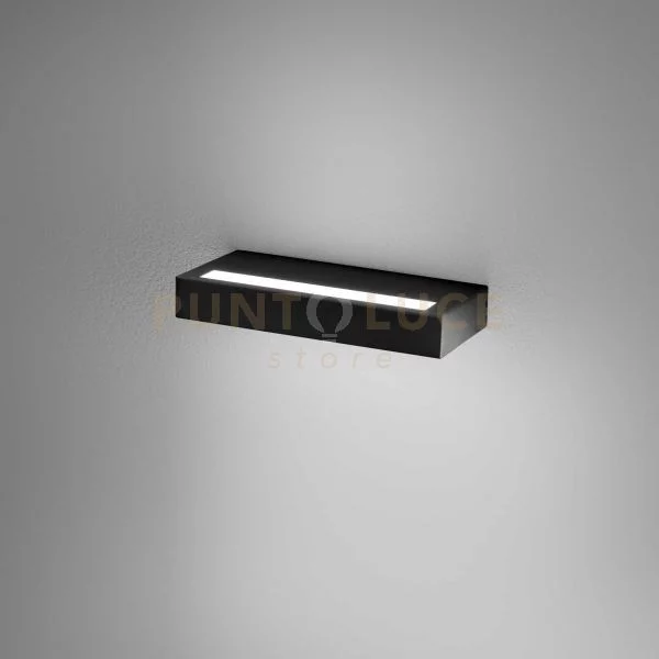 Gap521- applique led biemissione in alluminio nero dimmerabile 3000