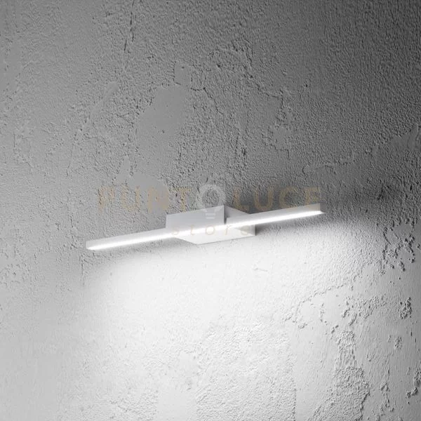 Gap490c- applique led in alluminio 3000k 870lm 12w ip44 51,5cm bian
