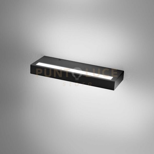 Gap523- applique led biemissione in alluminio nero dimmerabile 300