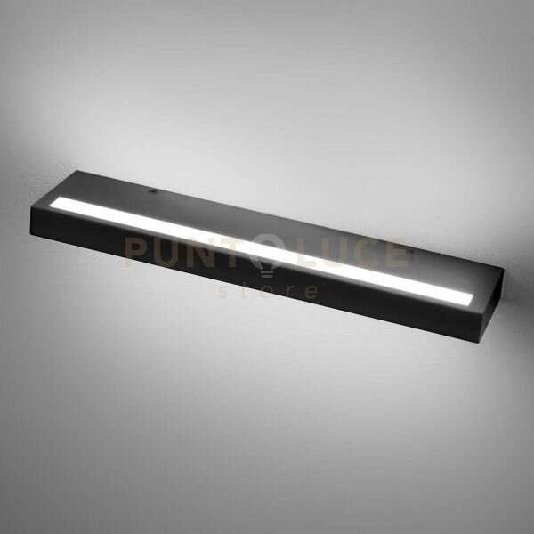 Gap525- applique led biemissione in alluminio nero dimmerabile 3000