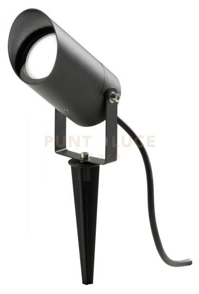 Ges1140- faro proiettore antracite 1 luce attacco gu10 ip65 d.6x12,5cm