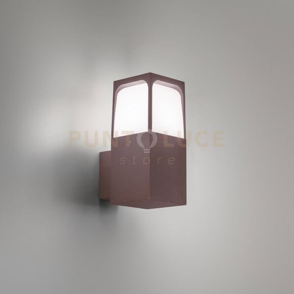 Ges2020- applique marrone in alluminio ip44 1 luce attacco e27