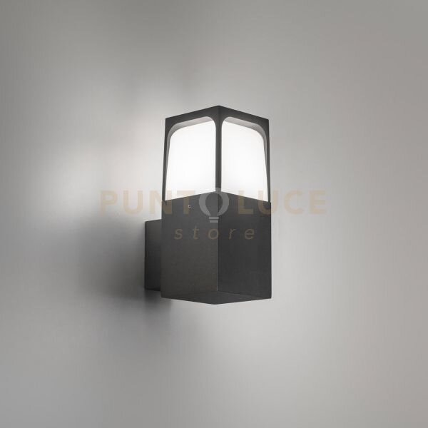 Ges2030- applique alluminio colore antracite 1 luce attacco e27 ip44