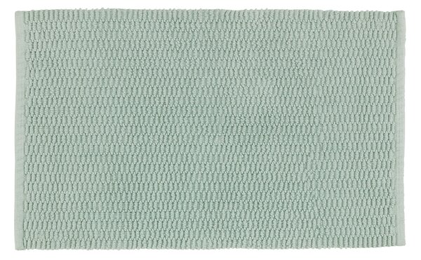 Tappeto bagno rettangolare Mona in 100% cotone verde chiaro 80 cm