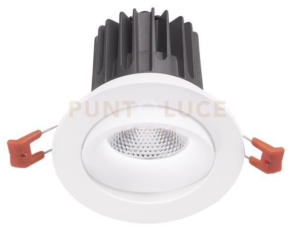 Gfa1042c- faretto da incasso in alluminio diffusore trasparente a l