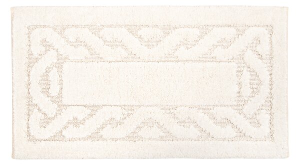 Tappeto bagno rettangolare Dalì in 100% cotone beige 110 x 55 cm