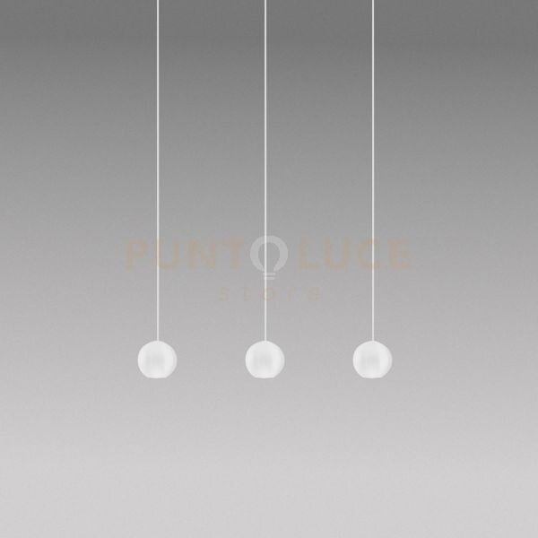 Guya s/3 - sospensione 3 luci a led lineare 3000k 1525lm 24w bianco