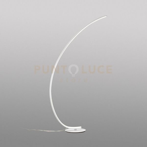 Iole pt - lampada da terra bianca a led 3000k 1500lm 30w dimmerabile