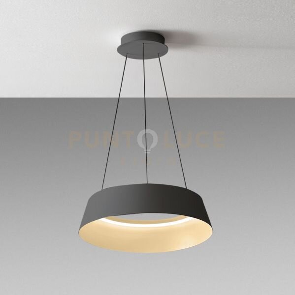 Juliette s -lampadario a sospensione nero e oro 3000k 2200lm 50w di