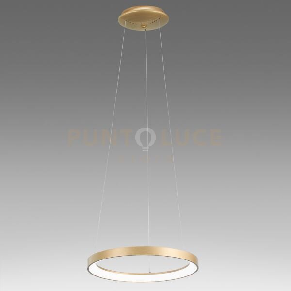 Krizia s/p 3000k - sospensione colore oro a led 3000k 2200lm 30w di