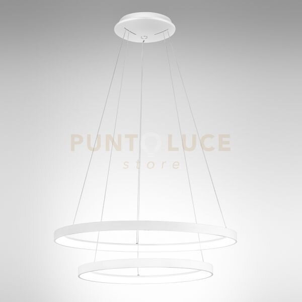 Krizia s/2 sospensione colore bianco a led 3000k 6300lm 88w dimmera