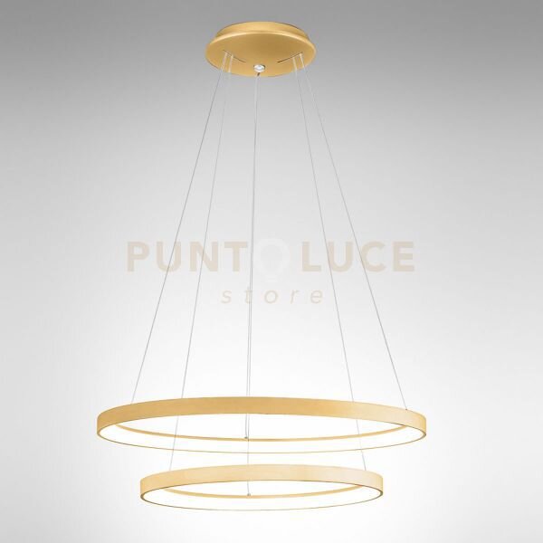 Krizia s/2 sospensione colore oro a led 3000k 6000lm 88w dimmerabil