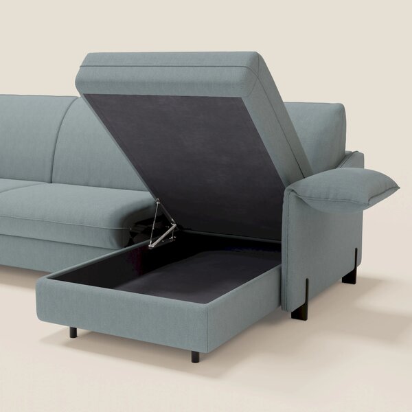 Primula divano letto angolare con materasso H18 cm - penisola contenit