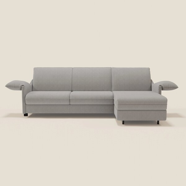 Primula divano letto angolare con materasso H18 cm - penisola contenit