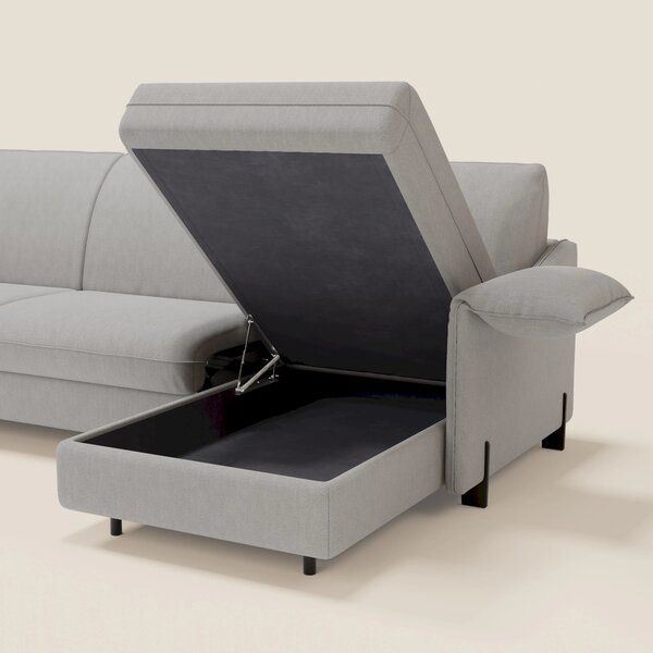 Primula divano letto angolare con materasso H18 cm - penisola contenit