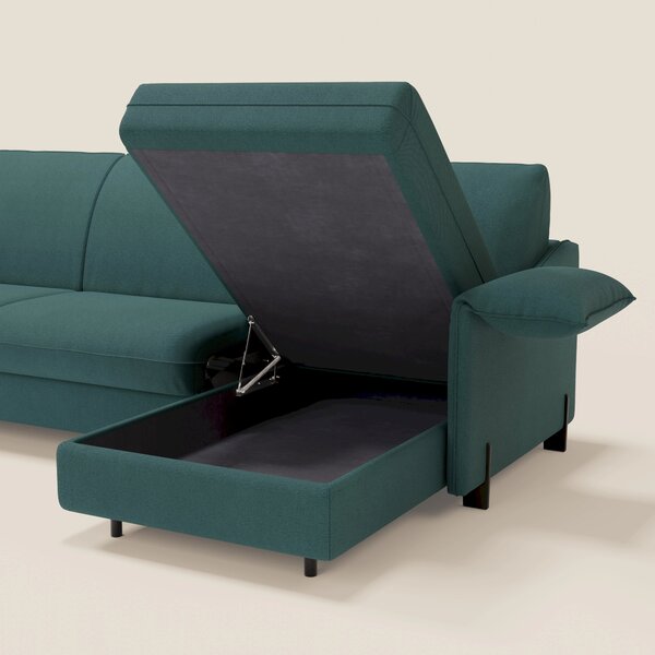 Primula divano letto angolare con materasso H18 cm - penisola contenit