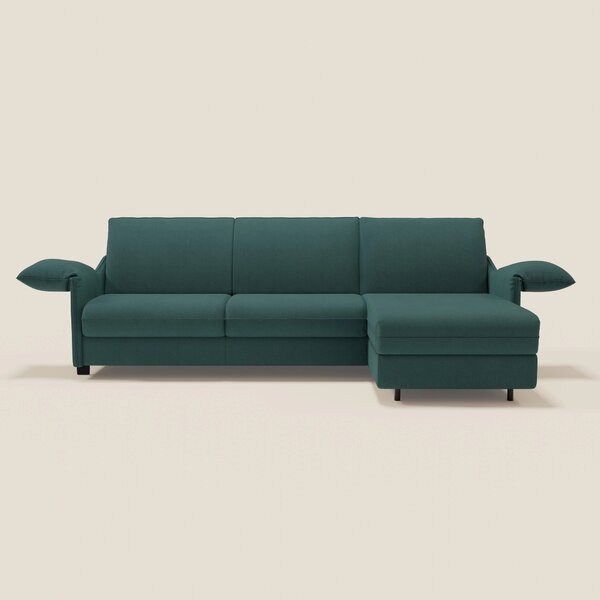 Primula divano letto angolare con materasso H18 cm - penisola contenit